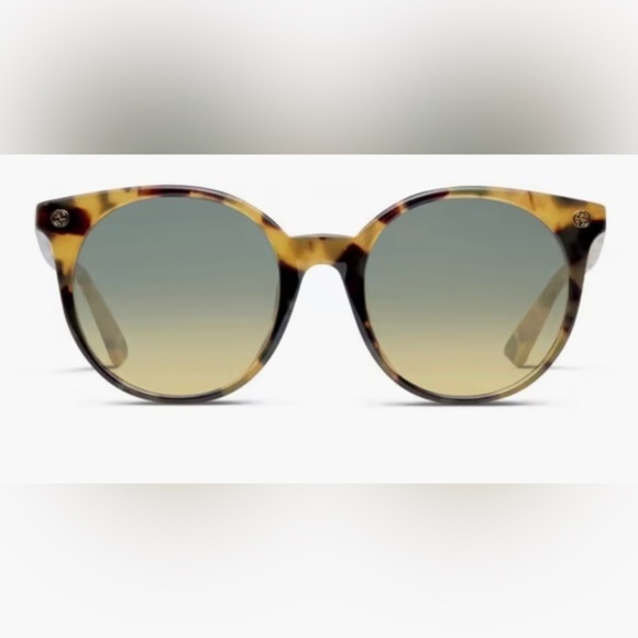 Gucci GG0091S leopard plastic frame Havanna Blue Yellow Gradient sunglasses‎ new main image 6